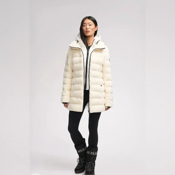 NWT. Pajar Canada Yvaine mixed media parka, size XL. White/off-white. Gorgeous! - Picture 2 of 15